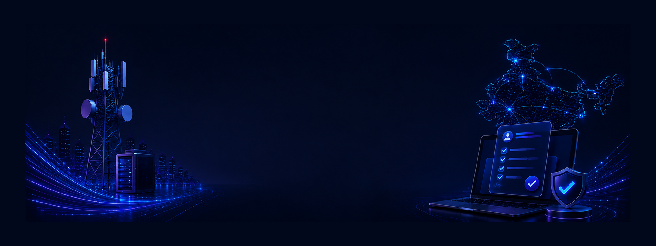 Background visual representation of connected services